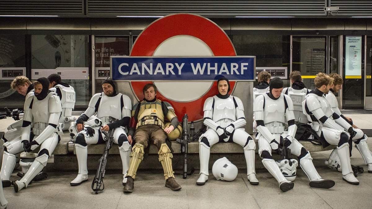 Star Wars: Rogue One - Stormtroopers at Canary Wharf